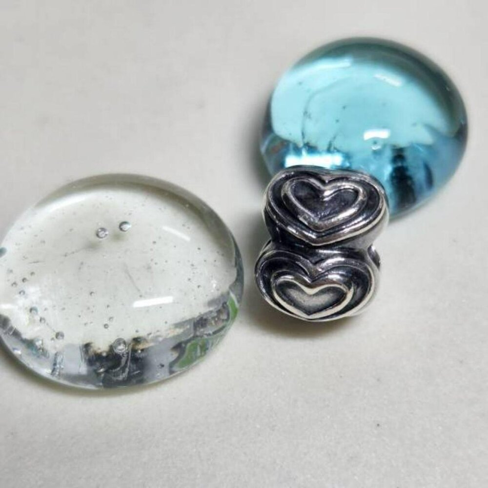 Authentic Pandora Sterling Silver Clip Double Heart You're In My Heart Clip